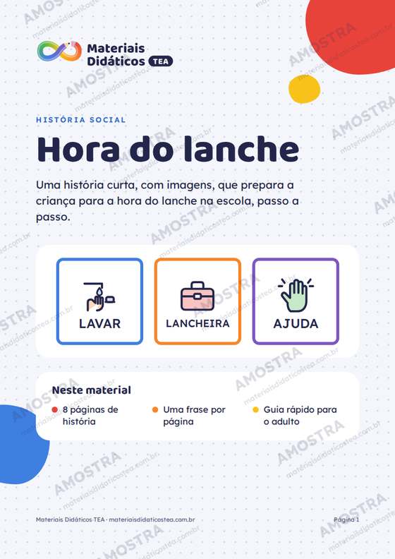 Amostra: capa do História social: hora do lanche