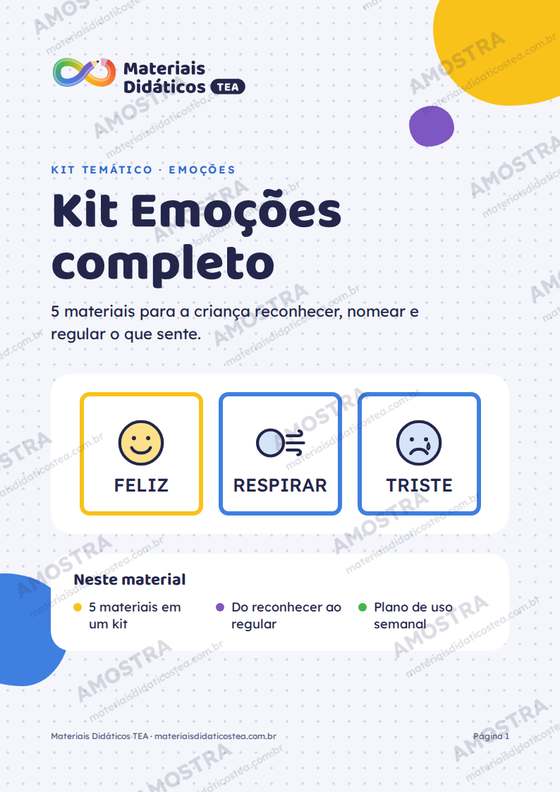 Amostra: capa do Kit Emoções completo