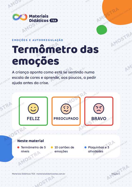 Amostra: capa do Termômetro das emoções